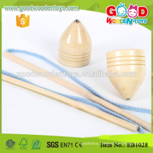 Children Solid Wooden Spinning Top Toy Classic Toys